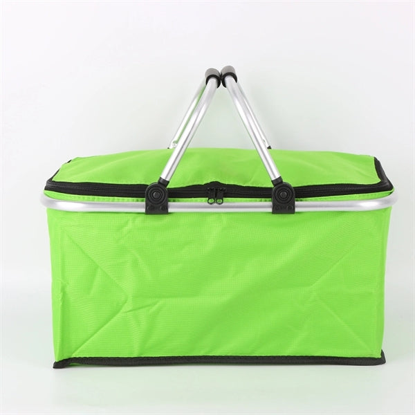 Outdoor Insulated Camping Foldable Picnic Basket with Lid