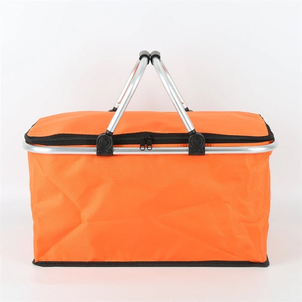 Outdoor Insulated Camping Foldable Picnic Basket with Lid