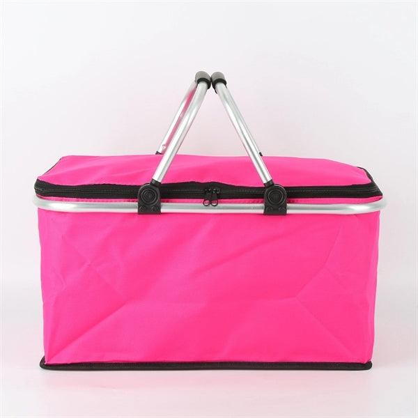 Outdoor Insulated Camping Foldable Picnic Basket with Lid