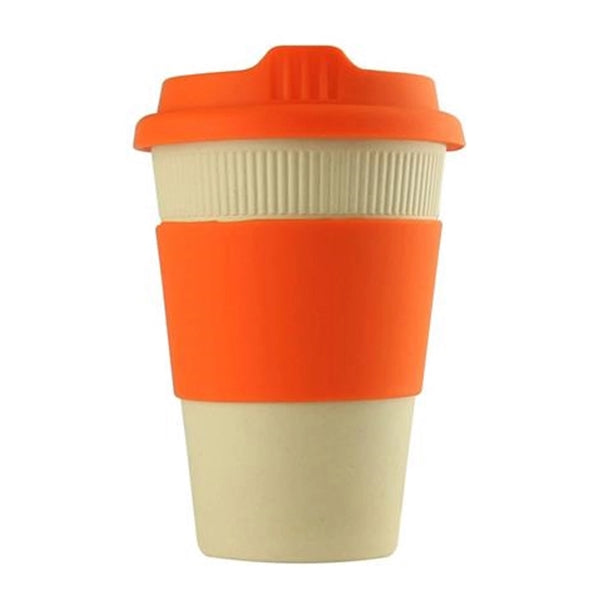 Earth-Friendly 12oz Bamboo Fiber Coffee Cup