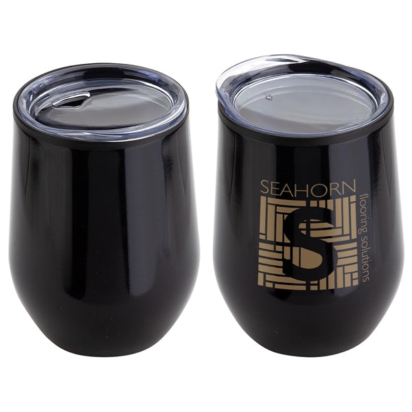 Onyx 12 oz Stainless Steel/Polypropylene Wine Goblet
