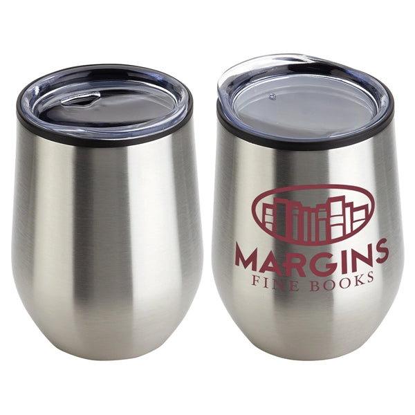 Onyx 12 oz Stainless Steel/Polypropylene Wine Goblet