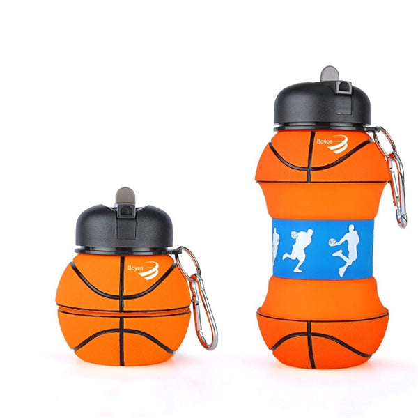 18 oz Collapsible Leak-Proof Sport Silicone Water Bottle