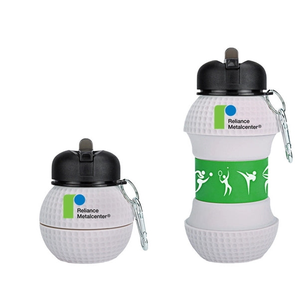 18 oz Collapsible Leak-Proof Sport Silicone Water Bottle
