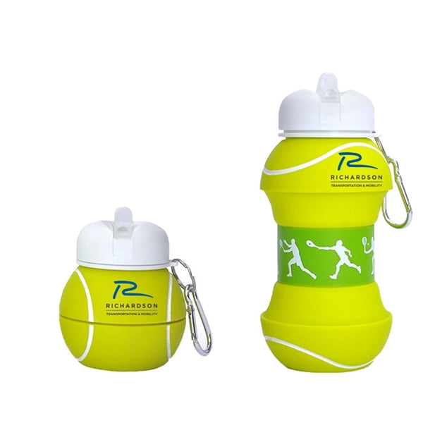 18 oz Collapsible Leak-Proof Sport Silicone Water Bottle
