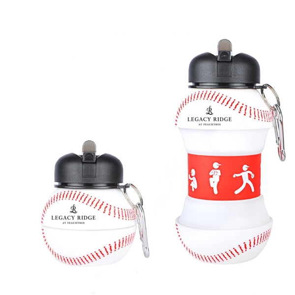 18 oz Collapsible Leak-Proof Sport Silicone Water Bottle