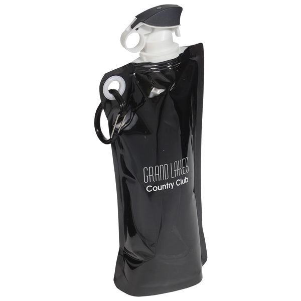 Flip Top Foldable Water Bottle with Carabiner