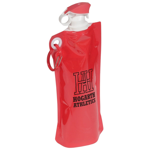 Flip Top Foldable Water Bottle with Carabiner