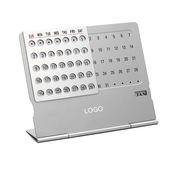 Aluminum Metal Table Calendar
