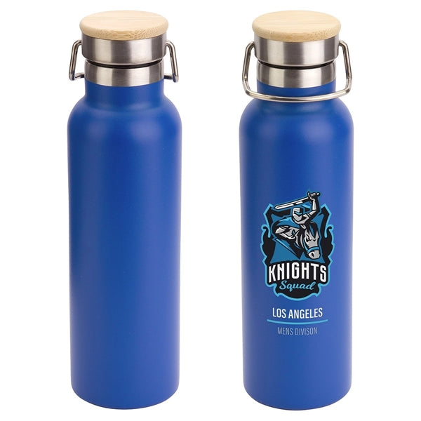 20 oz Vacuum Insulated Bottle with bamboo lid
