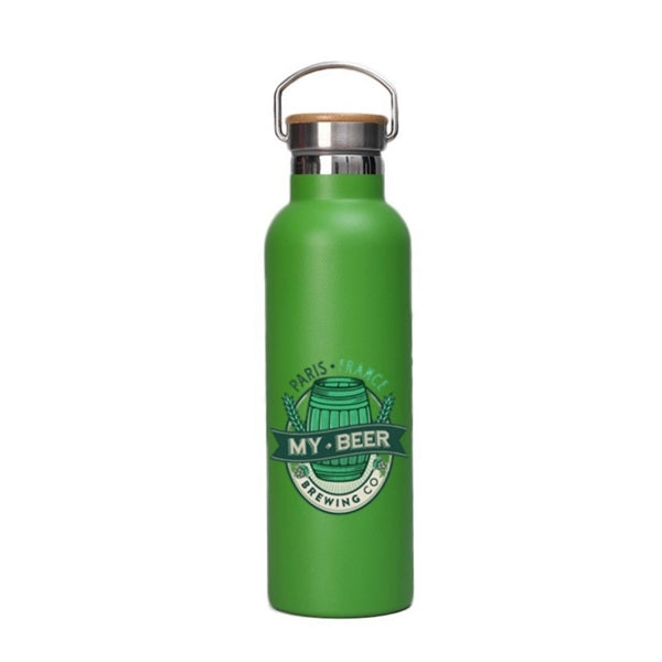 20 oz Vacuum Insulated Bottle with bamboo lid