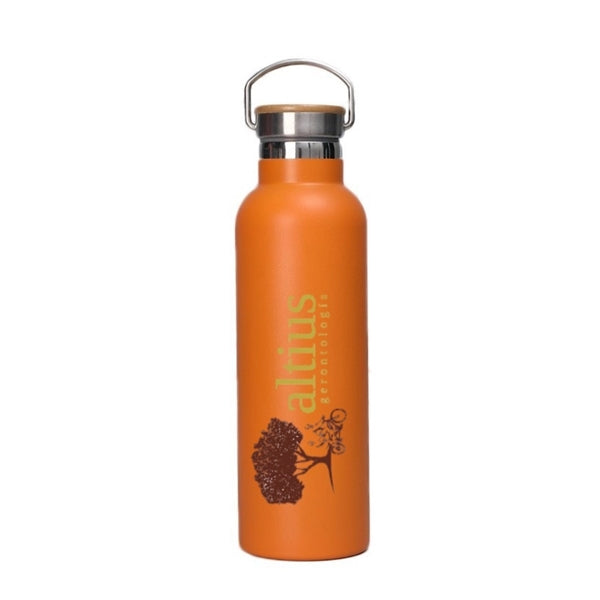 20 oz Vacuum Insulated Bottle with bamboo lid