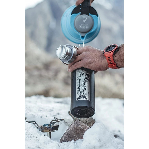 20 oz Vacuum Insulated Bottle with bamboo lid