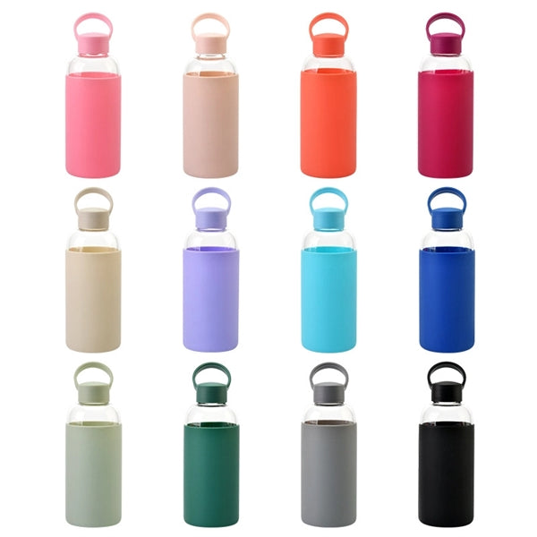 Glass Water Bottle With Silicone Sleeve