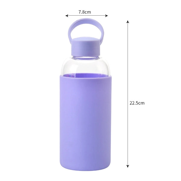 Glass Water Bottle With Silicone Sleeve