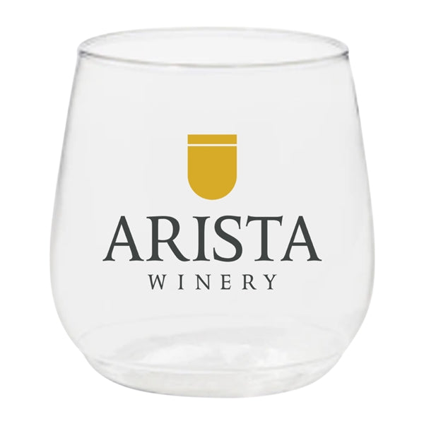 12oz Plastic Stemless Wine Glass