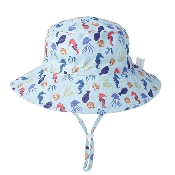 Toddler Sun Cap Bucket Hat w/ Wide Brim