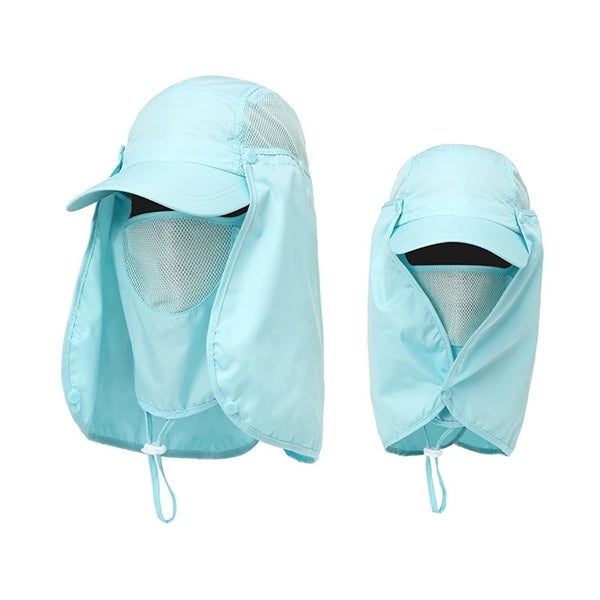3 IN 1 Sun Cap Bucket Hat w/ Face Neck Flaps