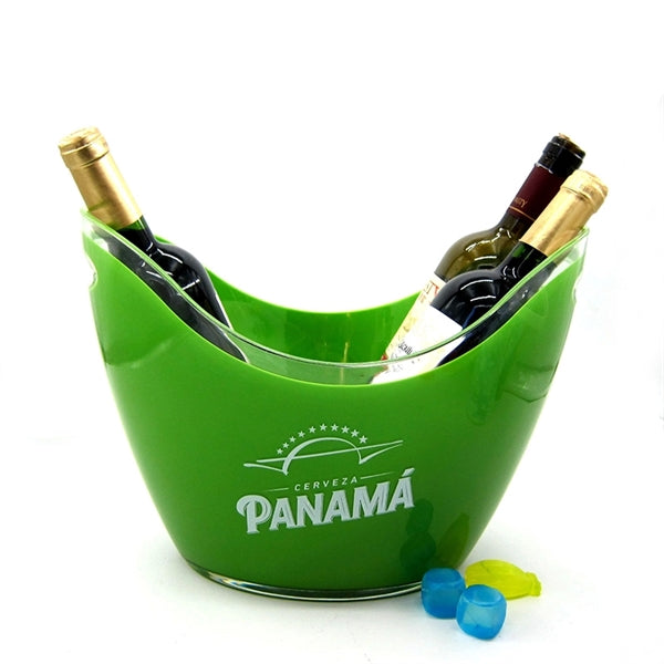 Printed Plastic Ice Bucket with Handles - 3.5L