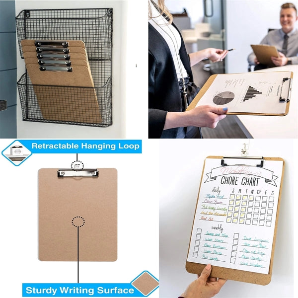 Letter A4 Size Clip Standard Hardboard Clipboard