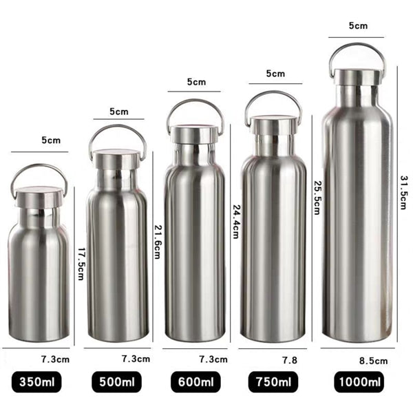 Stainless Steel Double Wall Bottles Tumbler with Bamboo Lid