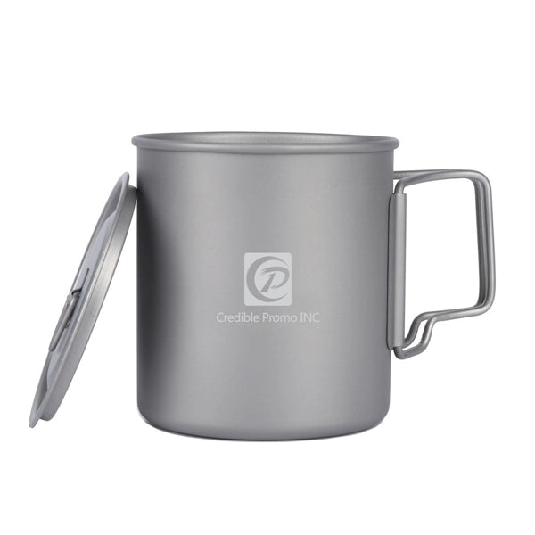 420ml Titanium Camping Cup With Lid