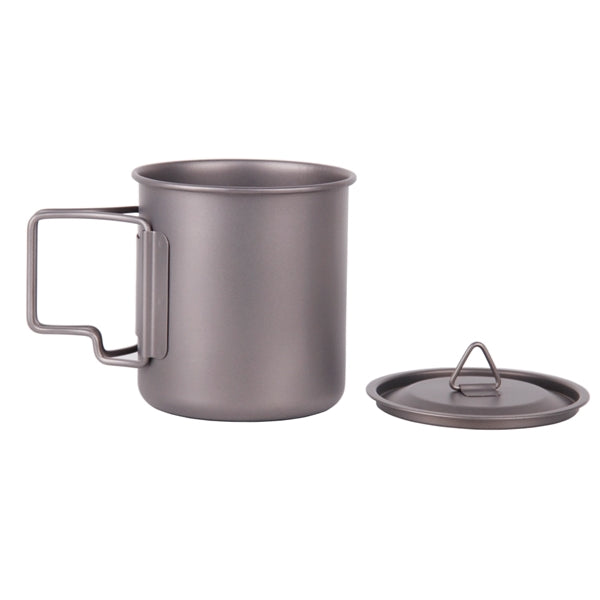 420ml Titanium Camping Cup With Lid