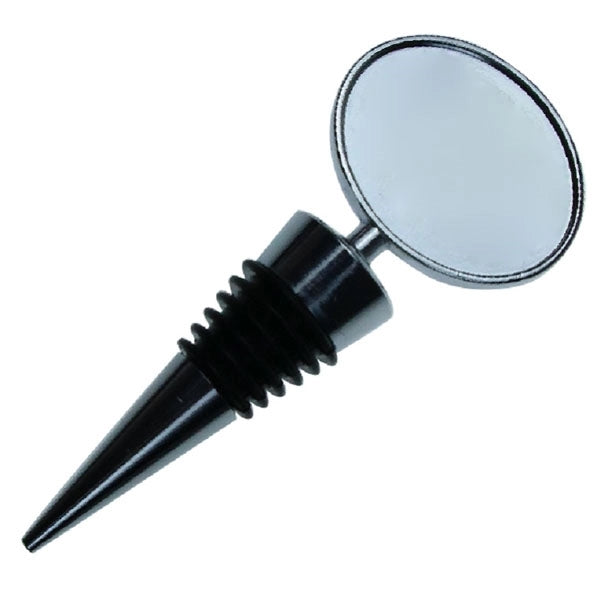 Oval Zinc Alloy Bottle Stopper with Epoxy Dome