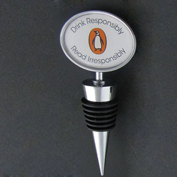Oval Zinc Alloy Bottle Stopper with Epoxy Dome