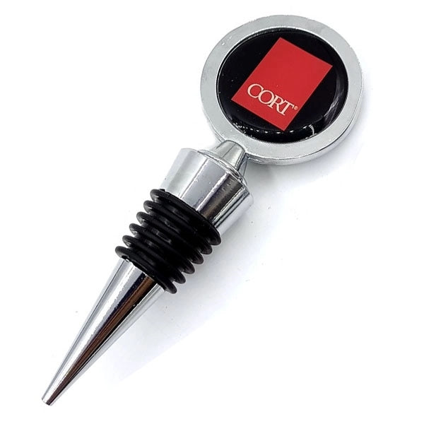 Round Epoxy Silver Wine Bottle Stopper