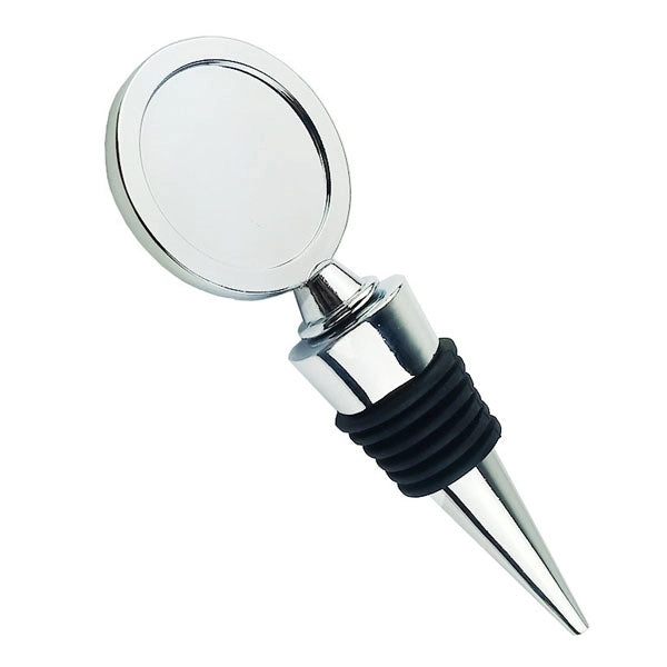 Round Epoxy Silver Wine Bottle Stopper