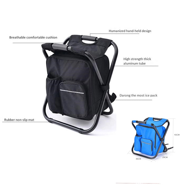 3 in 1 Insulated Cooler Backpack Fishing Chair
