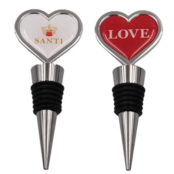 Metal Heart Shaped Wine Bottle Stopper