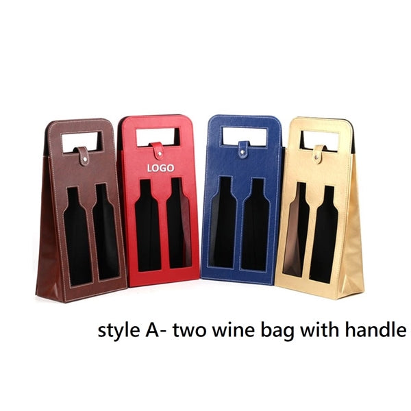 Leather Single Wine Bag with Handle