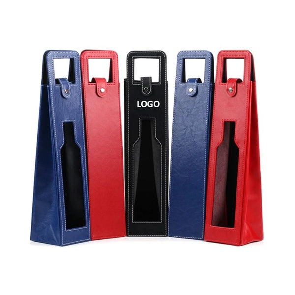Leather Single Wine Bag with Handle