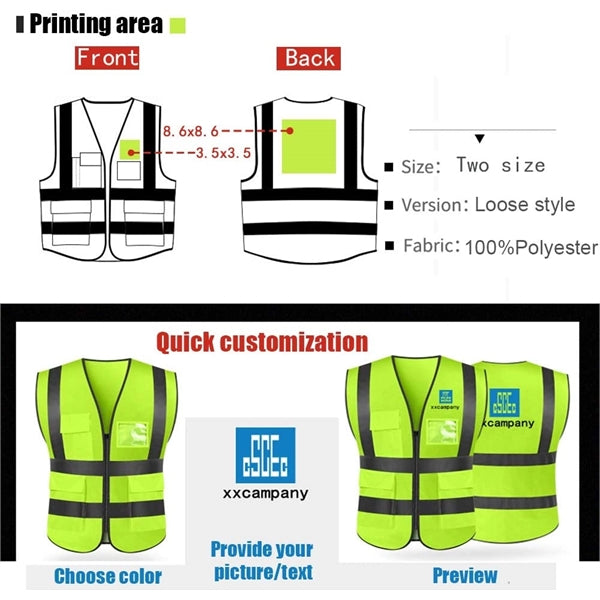 Reflective Vest Safety Workwear