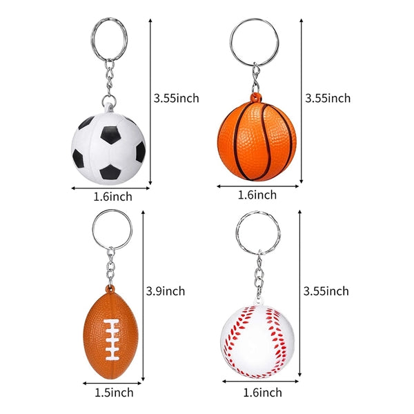 Soccer Keychains Stress Ball for School Carnival Reward