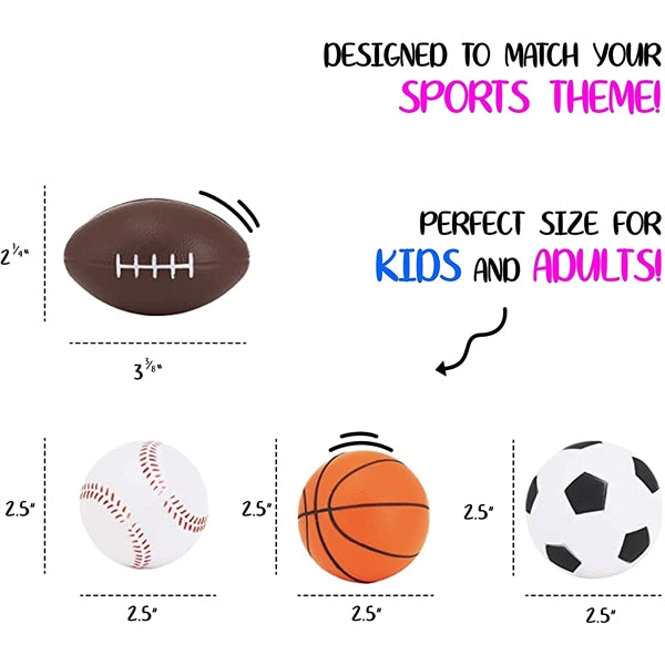 Mini Foam Sports Stress Balls for Kids Adults