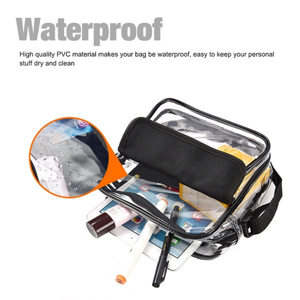 Clear Crossbody Messenger Shoulder Bag with Zipper