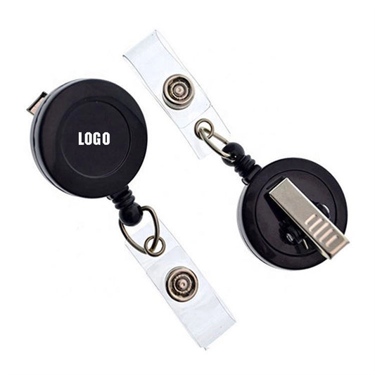 Retractable Round Badge Holder with alligator clip