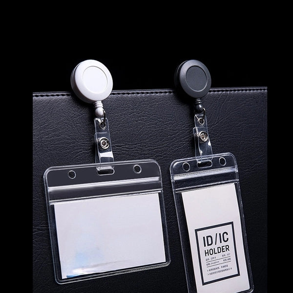 Retractable Round Badge Holder with alligator clip