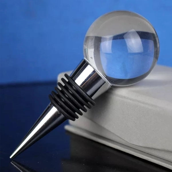 Crystal Clear Ball Wine Bottle Stopper