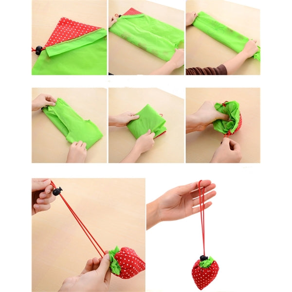 Cute Fruits Bazaar RPET Foldable Shopping Tote Bags