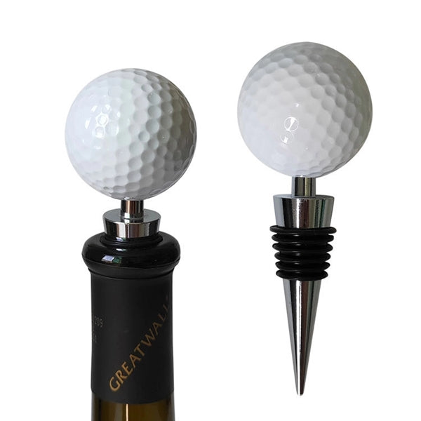 Gift Alloy 6/2 O-rings Golf Shaped Wine Stopper