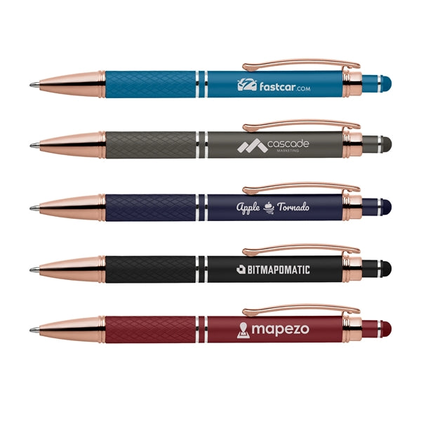 Phoenix Softy Rose Gold Classic Pen w/ Stylus - Laser