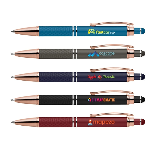 Phoenix Softy Rose Gold Classic Pen w/ Stylus - Full Color