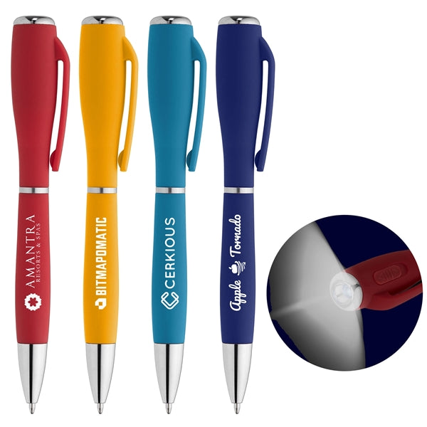 Nova Softy Metallic LED Light Pen - Pad Print