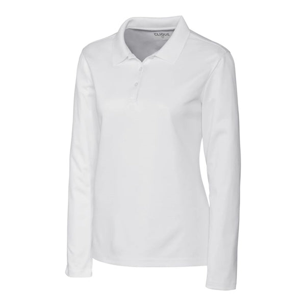 Clique Spin Eco Performance Pique Long Sleeve Womens Polo