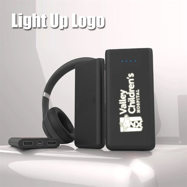 10000mAh Light Up Power Bank With Dual USB Output