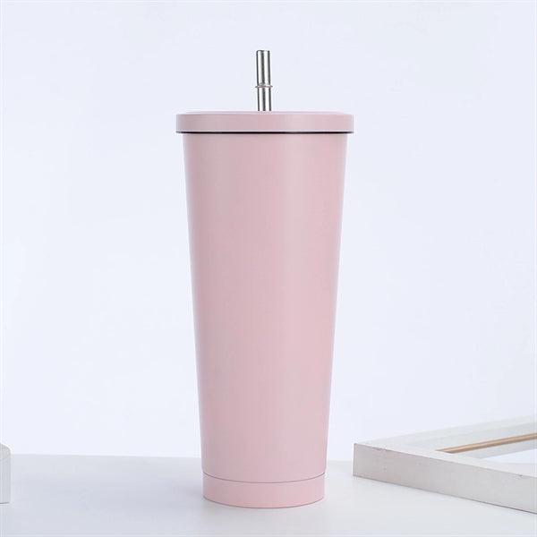Coffee Tumbler with Lid and Straw